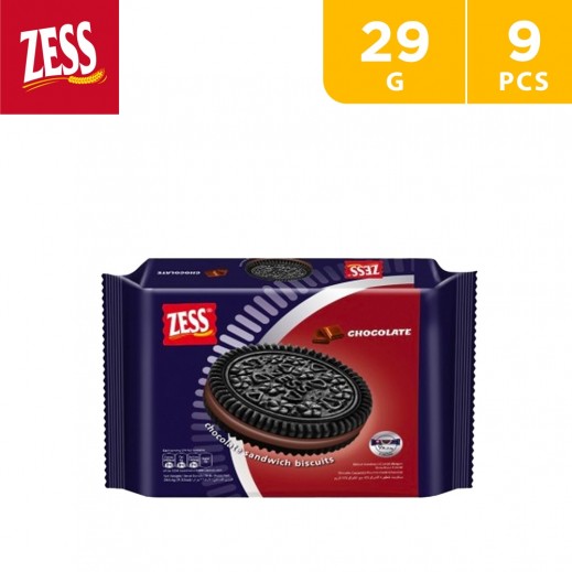 Zess Chocolate Sandwich Biscuits With Chocolate Filling 9 x 29 g - delivered by Taw9eel Fast