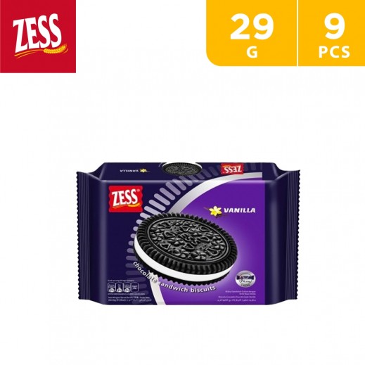 Zess Chocolate Sandwich Biscuits With Vanilla Filling 9 x 29 g - delivered by Taw9eel Fast