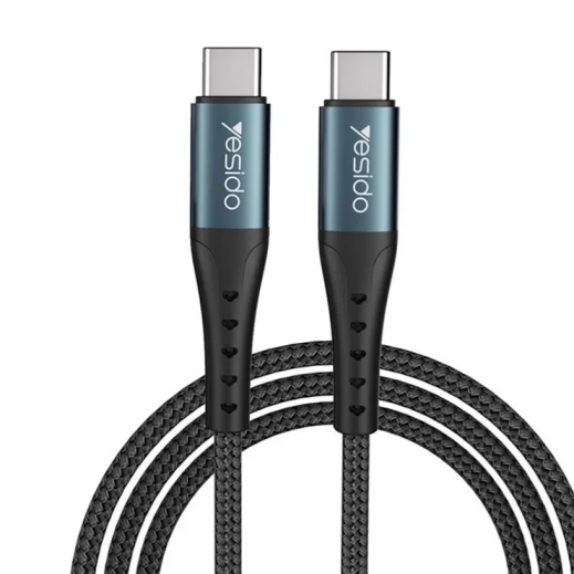 Yesido 60W PD to Type-C Cable 1.2M -Black - delivered by Taw9eel Fast