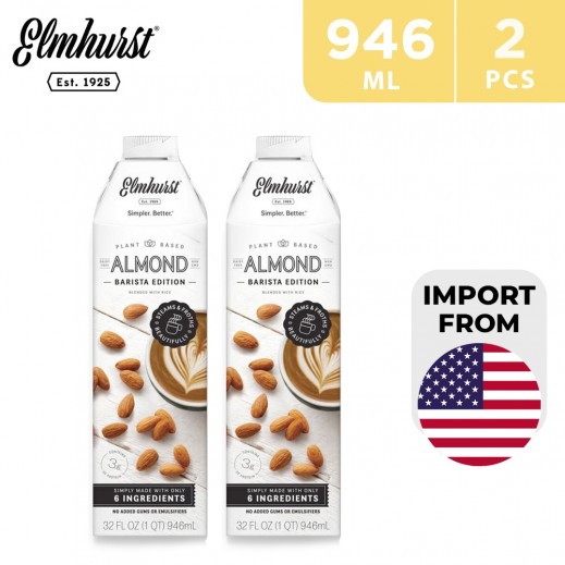 Buy Elmhurst Plant Based Barista Edition Almonds Milk 2 x 946 ml