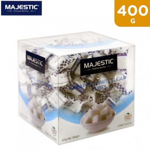Majestic Wrapped White Cane Sugar Cube 400 g - delivered by Taw9eel Fast