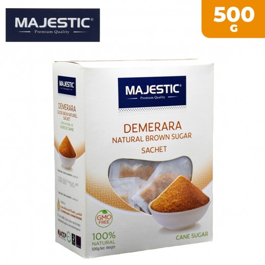 Majestic Demerara Natural Brown Cane Sugar Sachet 500 g