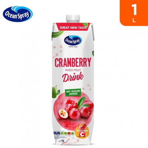 Ocean Spray No Sugar Added Cranberry Drink 1 L - delivered by Taw9eel Fast