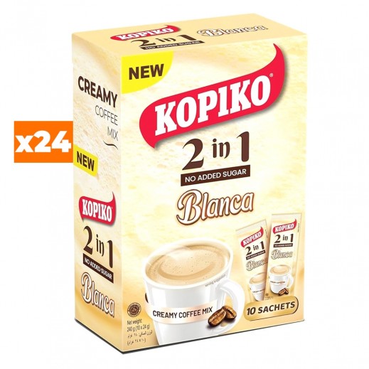 Kopiko Blanca 2in1 No Sugar Coffee Mix 240 x 24g