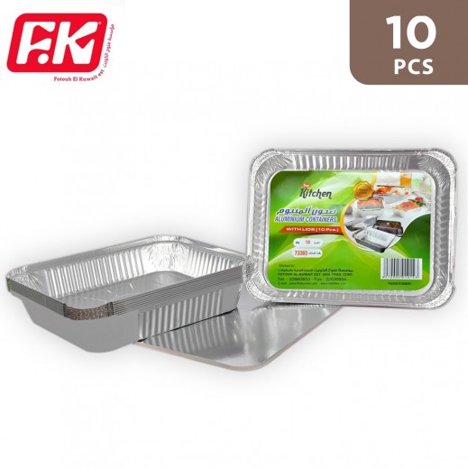 Aluminum Container With Lid 73365 (10 pcs)