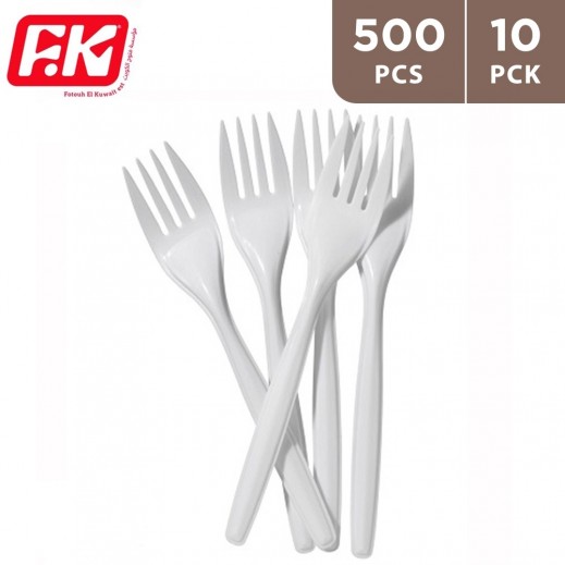 Plastic Jumbo Fork 10 x 50 Pieces