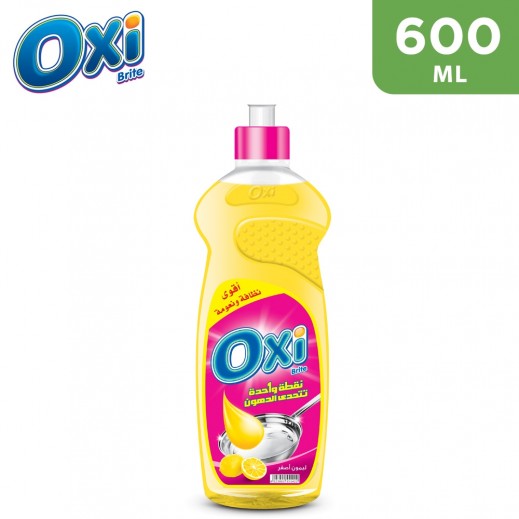 Oxi Brite Dishwashing Liquid Yellow Lemon 600 ml
