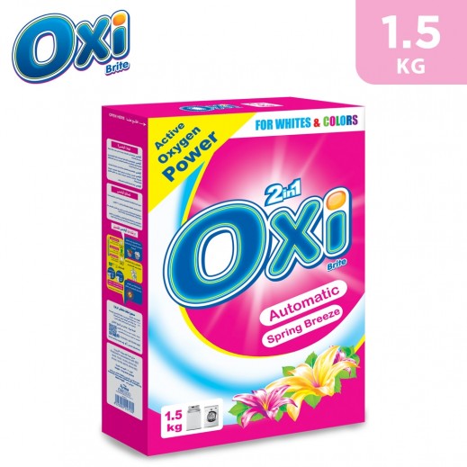 Oxi Brite Powder Detergent Automatic with Spring Breeze 1.5 kg - delivered by Taw9eel Fast