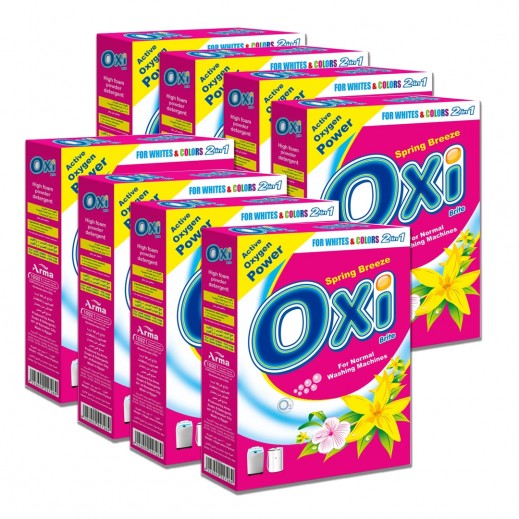 Oxi Brite Powder Detergent Semi Automatic with Spring Breeze 8×120 g - delivered by Taw9eel Fast
