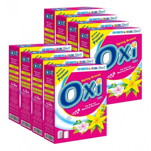 Oxi Brite Powder Detergent Semi Automatic with Spring Breeze 8×120 g