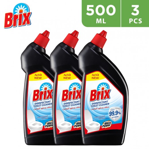 Brix Disinfectant Toilet Cleaner Ultra Power - 3 × 500 ml - delivered by Taw9eel Fast