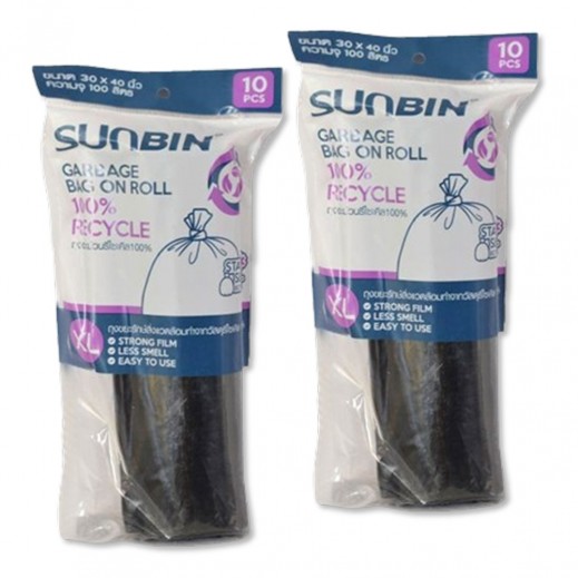 Sunbin garbage Roll 76×101.5cm (10pcs)XL - 2 Pack