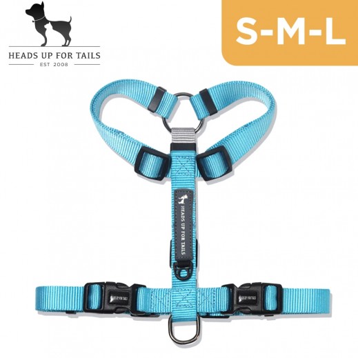 HUFT Essentials Nylon Dog Harness Aqua Blue