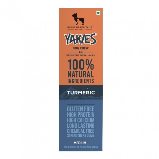 HUFT Yakies 100% Natural & Vegetarian Turmeric Chew Bone for Dogs 55 g (Medium)