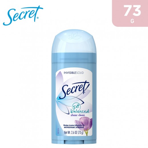 Secret Invisible Solid PH Balance Sheer Antiperspirant Deodorant 73 g