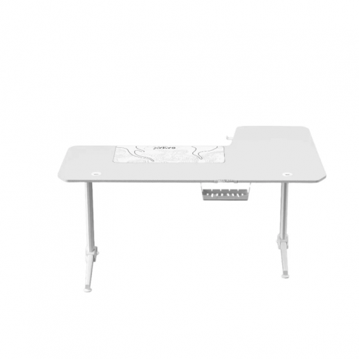 Gamax Gaming Table L-Shaped With Mousepad Left - White - delivered by Taw9eel within 2 Business Days