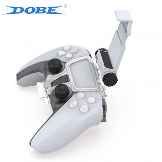 Dobe PS5 Controller Mobile Phone Holder Clamp - White 