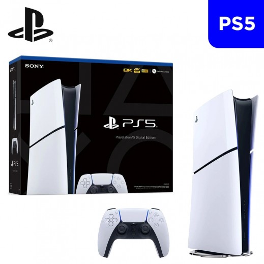 PlayStation 5 Slim Digital Edition Console -White - delivered by Taw9eel Fast