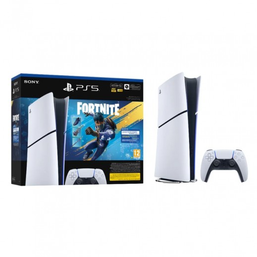 PS5 Slim Console Digital Fortnite Flowering Chaos Voucher Bundle