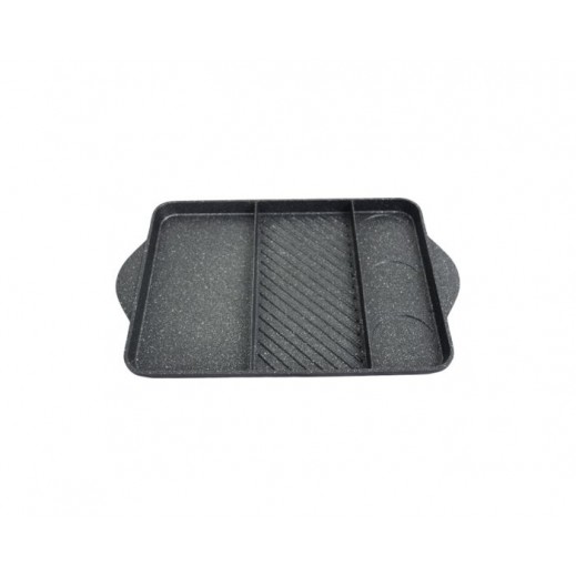 Berlinger Haus Die-Cast 3 in 1 Grill Plate 37.5x27.5x2.5 CM