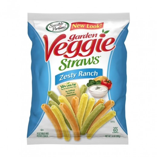 Sensible Portions Gluten Free Veggie Straws Zesty Ranch 28 g