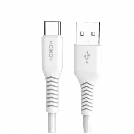 3A USB to Type-C Nylon Woven Data Cable by Moxom - delivered by Taw9eel Fast