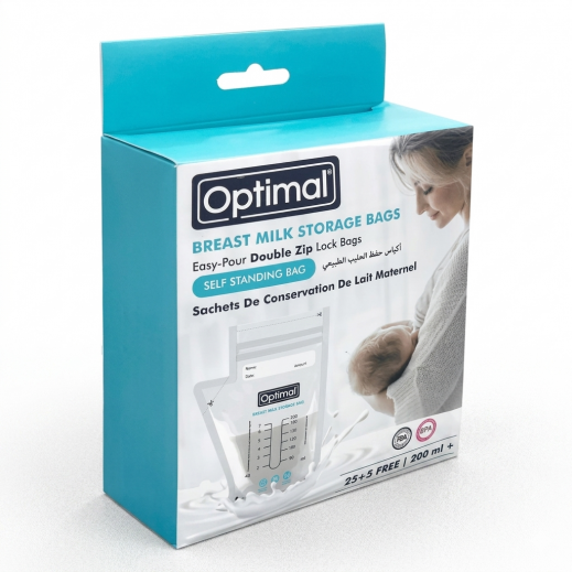 Optimal Breast Milk Storage Bags 200ml – 30 Pieces