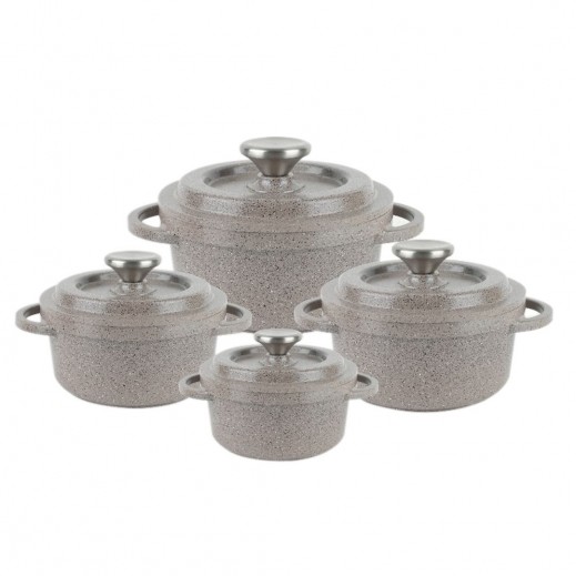 Core Ss22 Granite Cookware Pots 8 Pcs Set 18 + 20 + 26 + 28Cm