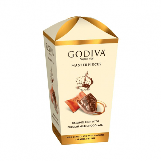 Godiva Masterpiece Caramel Lion Of Belgium Gift Box Milk Chocolate 119 g