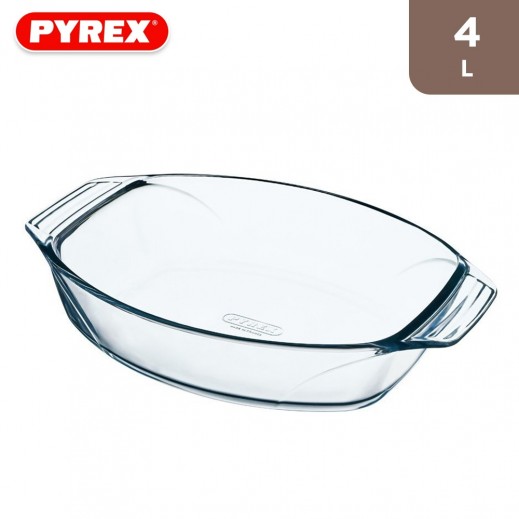 Pyrex Glass Oval Roaster 4 ltr
