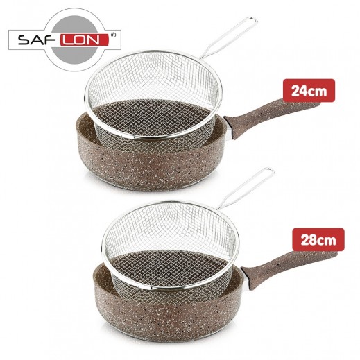 Saflon Deep Fryer Pan + Fryer Basket 
