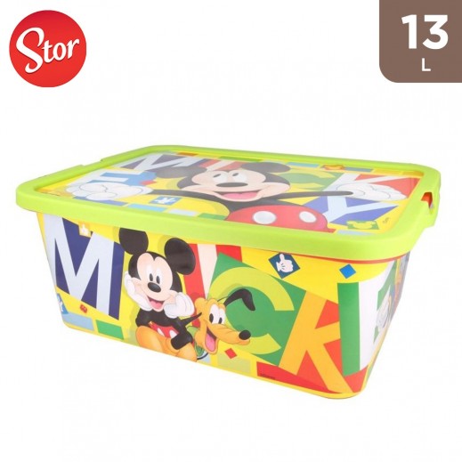 Stor Storage Click Box 13 L Mickey Watercolor