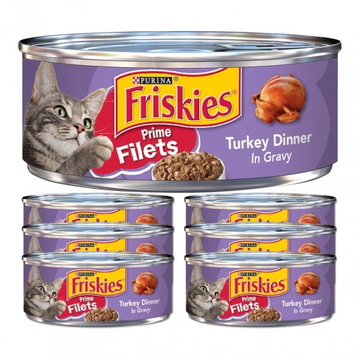 Purina Friskies Prime Filets Turkey Wet Cat Food 6 x 155 g - delivered by Taw9eel Fast