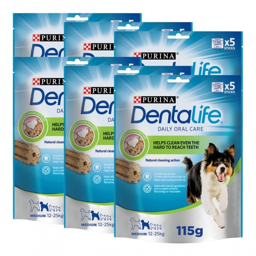 Purina Dentalife Medium Dog Daily Oral Care 6 x 115 g