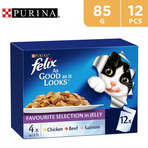 Purina Felix Doubly Delicious Favorite Selections In Jelly 12 X 85 g