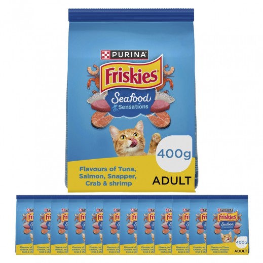 Purina Friskies Seafood Sensation Cat Food 12×400 g