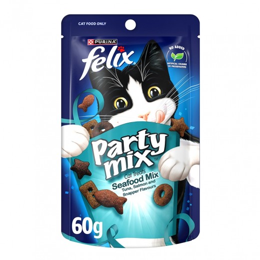 Felix Party Mix Seafood Mix Dry Cat Treats 60 g