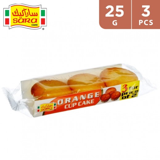 Sara Cake Orange Cup Cake Orange 3 x 25 g