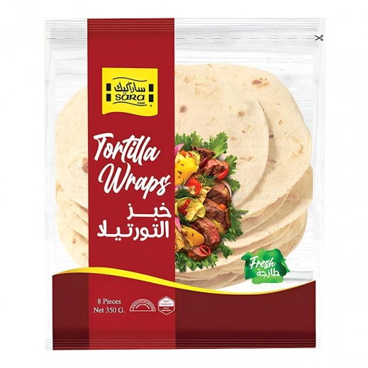 Sara Fresh Flour Tortilla Wraps 8 Pcs 350 g - delivered by Taw9eel Fast