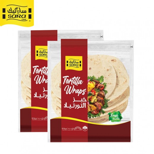 Sara Fresh Tortilla Wraps 8 Pieces 2 x 700 g - delivered by Taw9eel Fast