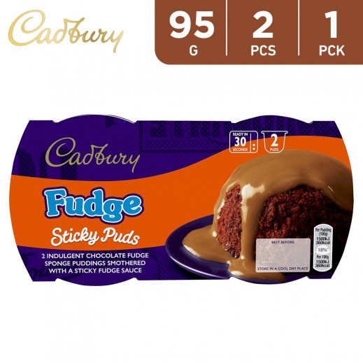 Cadbury Fudge Sticky Sponge Pudding Desserts 2 X 95 g