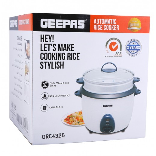 Buy GEEPAS Rice Cooker 1L 400W White توصيل
