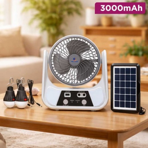 Easy Power Rechargeable USB-C Solar Fan 6 inches 