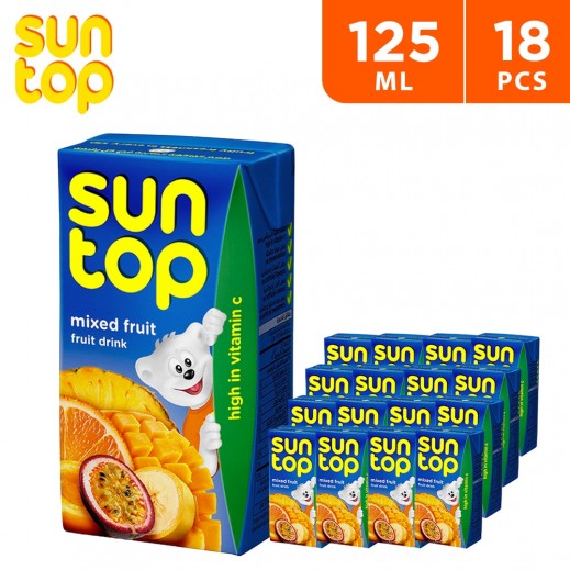 Suntop Mixed Fruit Juice 18 × 125 ml - delivered by Taw9eel Fast