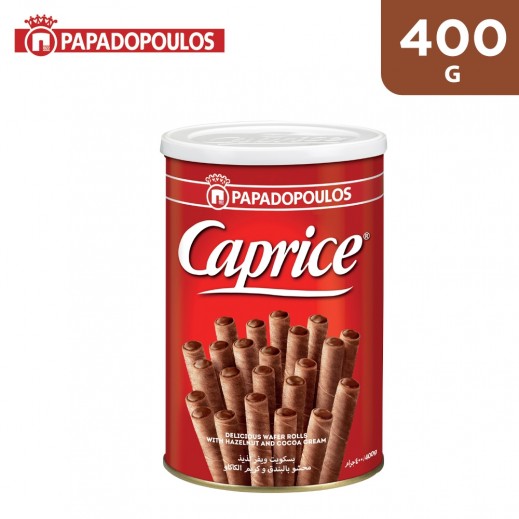 Caprice Wafer Rolls Hazelnut Cream 400 g - delivered by Taw9eel Fast