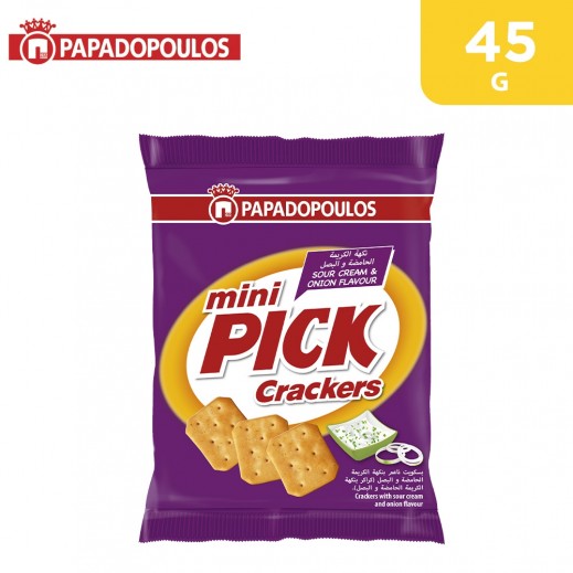 Papadopoulos Mini Pick Crackers sour cream & onion 45 g