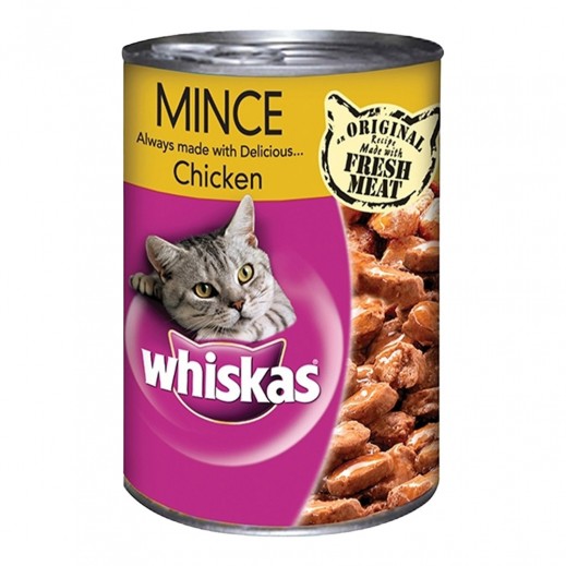 Whiskas Adult Cat Food Tasty Mince Chicken 400 g