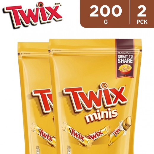 Twix Minis Twin Chocolate - 2 × 200 g - delivered by Taw9eel Fast