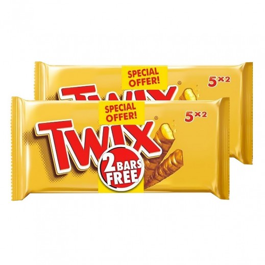 Twix Chocolate Bar 5 x 50 g (2 Pack) - delivered by Taw9eel Fast