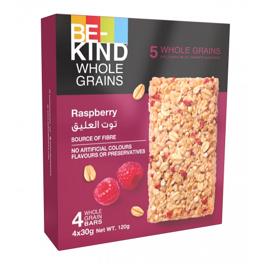 Buy Be Kind Raspberry Whole Grain Bars 4 x 30 g | توصيل Taw9eel.com